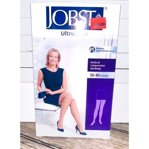 JOBST 119780-01  UltraSheer Thigh OT 30-40 mmHg Compression Stockings Natural - Picture 1 of 1